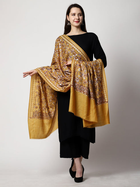 Women's Aari Embroidery Wool Shawl